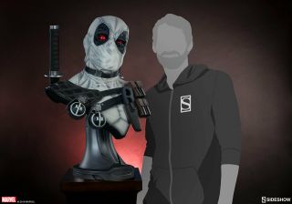 Marvel Sideshow DEADPOOL LIFE SIZE BUST X - Force 1:1 Grey X - Men Weapon - X ONLY 100 2