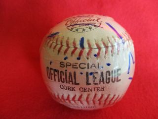 Antique Vintage Special Official League Baseball Ball Horsehide Cover 962 - C