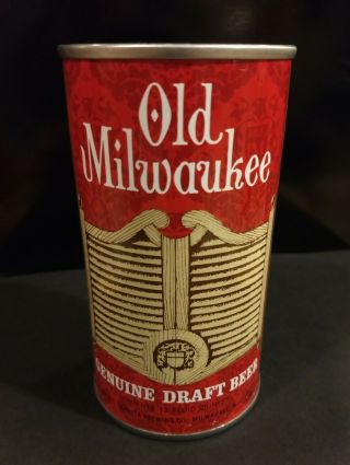 Old Milwaukee " Saloon Doors " Test Pull Tab Beer Can 1969 - Jos.  Schlitz - Rare