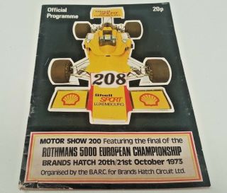 1973 Brands Hatch Rothmans 5000 Official Race Programme Rare