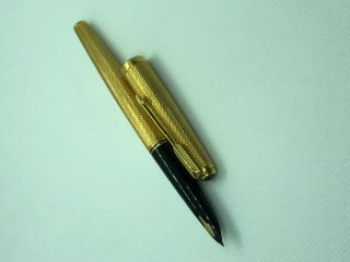 Rare Solid Gold 18k Presidential 61 Parker Fountain Pen/ Stylo Plume En Or 18 K