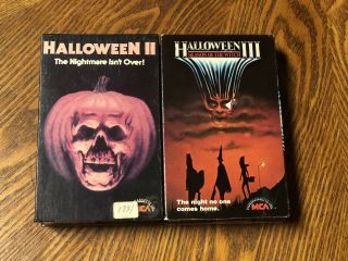 Halloween 2 And Halloween 3 Beta Betamax Tapes Not VHS Very Rare Oop 2