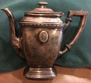 18oz Silver Soldered Antique Tea Pot Or Coffee Pot The Warwick Hotel York
