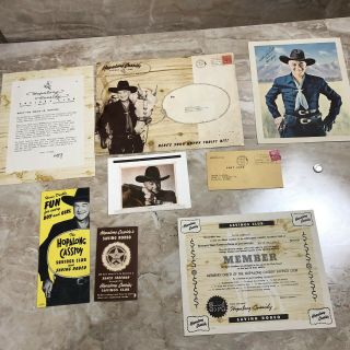 Rare Hopalong Cassidy Savings Club Bank Of Los Angeles Post Card Letter Picture