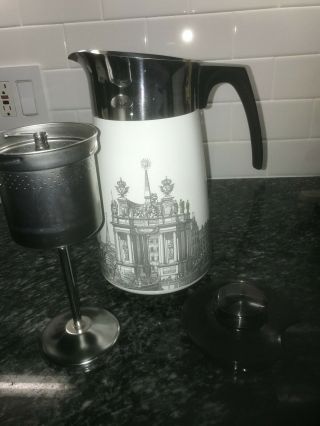 RARE Vintage Corning Ware Renaissance 9 Cup Stove Top Coffee Pot 3