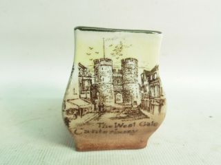 Rare Royal Doulton Series Ware Miniature Vase Famous Canterbury Buildings