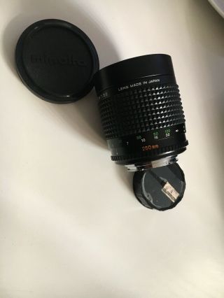 Minolta RF Rokkor - X 250mm 1:5.  6 Mirror Lens - Rare 3