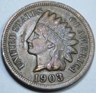 1903 Xf - Au Details Us Indian Head Penny Cent Antique U.  S.  Currency Money Coin
