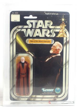 Vintage Kenner Star Wars 12 Back - A Ben (obi - Wan) Kenobi (white Hair) Afa 75 Nr