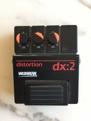 Washburn Dx:2 Distortion Pre Stack In A Box Rare Vintage Guitar Effect Pedal