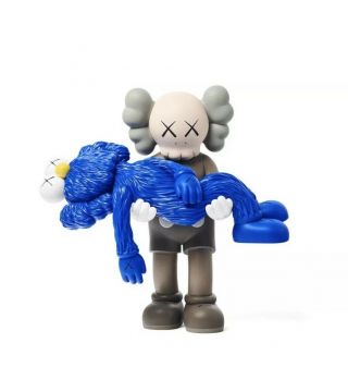 Kaws Gone Vinyl Figure Blue/brown In - Hand Ready To Ship