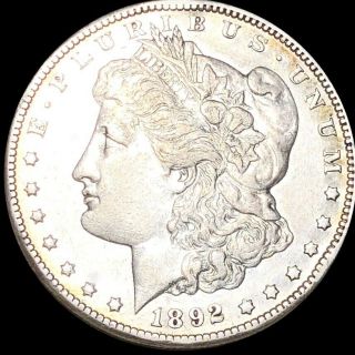 1892 - Cc Morgan Silver Dollar Closely Uncirculated Rare Carson City $1 Silver Nr
