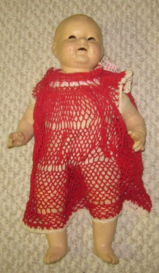 Vintage E.  I.  H.  Co Baby Dimples Doll Composition Eih Horsman Looks Old 16 - 17 Inch