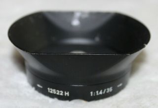 Rare Vtg Leica 12522h Ollux Leica Lens Hood For Summilux Steel Rim 35mm Lens
