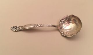 Antique Simpson Hall Miller Frontenac Lily Sterling Silver Cream Ladle 2