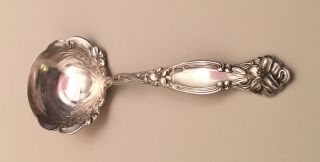 Antique Simpson Hall Miller Frontenac Lily Sterling Silver Cream Ladle 3