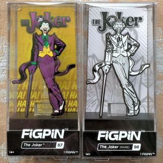 The Joker Classic Comics Batman Figpin 87 Or 98 Rare Black And White Enamel Pin