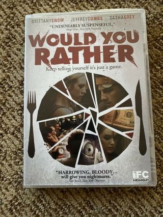 Would You Rather (dvd,  2013) Rare Horror Htf Oop
