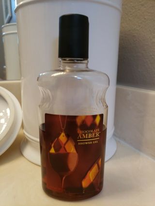 Discontinued Rare Bath And Body Pleasures Chocolate Amber Shower Gel 10 Oz