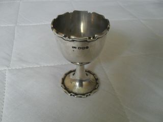 Antique Solid Silver Egg Cup Hallmarked Sheffield 1924