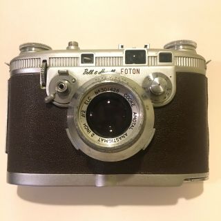 Bell & Howell Foton 35mm Rangefinder Camera Cooke Amotal 2 Inch F/2 Lens Rare