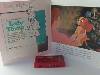 RARE Disney Book On Tape LADY AND THE TRAMP Audio Cassette & Read Along Book 3
