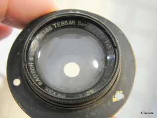Antique 2 1/2 " X 3 1/2 " Bausch & Lomb - Zeiss Tessar Series 1c Lens
