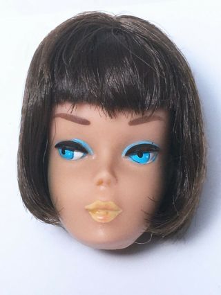 Vintage Barbie American Girl Brunette Head Only Tlc Great Display