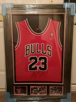 Rare Hand Signed Michael Jordan Chicago Bulls 23 Jersey Nba Basketball Aftal
