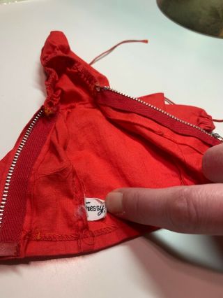 Vintage Tressy Doll Red Hooded Zipper Jacket W Tag 3