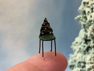Vintage Miniature Dollhouse Artisan Liz Lubera Christmas Tree 1:24 Scale Chair