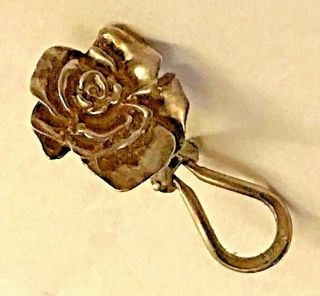 Vtg Rare Tiffany And Co Sterling Silver Earring Roses Flowers - 1 Earring Only