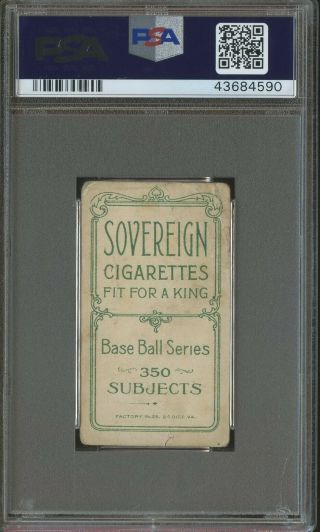 T206 Cy Young HOF Cleveland Bare Hand Shows Sovereign 350 RARE BACK PSA 1 2