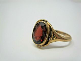 Antique 10k Solid Gold And 1.  5 Carat Citrine Ring Size 3.  75 1.  7g