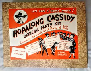 Minty Hopalong Cassidy Official Party Kit Westerntoy Rare Complete Near