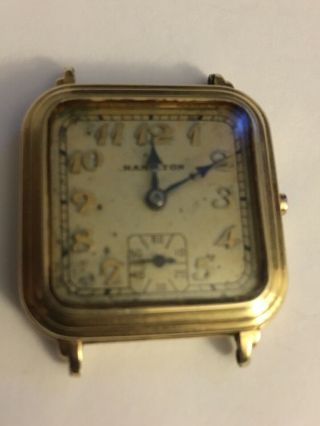 Antique Vtg Hadsworth Quality 14k Gold Filled Hamilton Automatic Watch 3