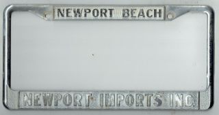 Rare Newport Beach California Imports Ferrari Vintage Dealer License Plate Frame