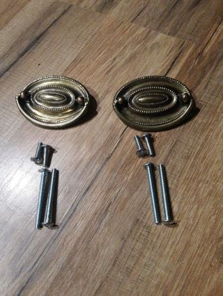 Antique Brass Drawer Pull Handle 2 In Center To Center.
