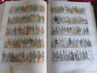 Antique Larousse Universel Vol 1 Encyclopedia 1922 French 36 Coloured Pages