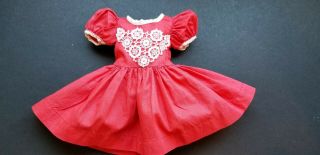 Vintage 1950,  S Coral Doll Dress With Panties For 16 " Mary Hoyer Sweet Sue Ect