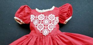 VINTAGE 1950,  S CORAL DOLL DRESS WITH PANTIES FOR 16 