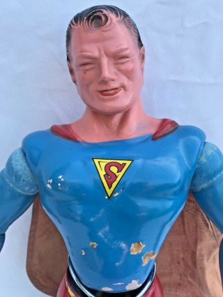 VINTAGE 1939 - 40 SUPERMAN COMIC IDEAL NOVELTY Co COMPOSITION WOOD JOINTED DOLL 3