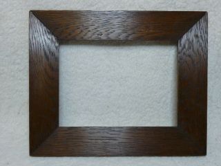 Antique Solid Oak Picture Frame.  14:1/2 " X 11:3/4 ".  Fit Image - 10:3/8 " X 7:3/8 "