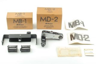 【rare In Box】 Nikon Md - 2 W/ Mb - 1 Motor Drive & Battery Pack For F2 Japan