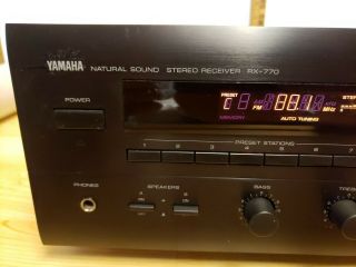Yamaha RX - 770 HiFi Stereo Receiver 2 Channel 190 Watts OEM Remote Bundle RARE 2