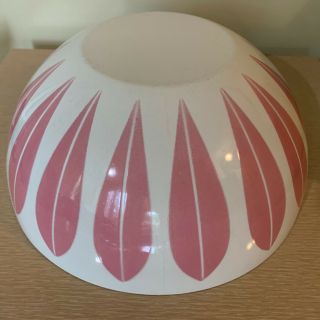 Cathrineholm 11” Pink Lotus Bowl Metal Enamel Mid - Century Modern - RARE 3