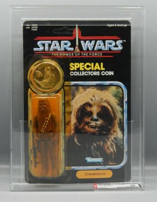 Afa 85 Vintage 1985 Kenner Star Wars Chewbacca Action Figure Potf 92b Toy Moc