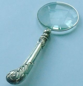 William Hutton & Son Hm Silver Handle Magnifying Glass Sheffield 1913