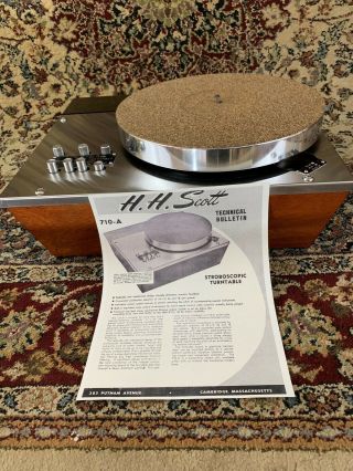 Hh Scott 710 - A Stroboscopic Turntable Very Rare 60 Yr Old Turntable