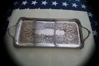 Victorian Tray Silver Plate On Copper.  Francis Howard Sheffield.